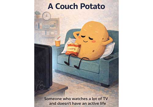 معنی Couch Potato در زبان انگلیسی چیست؟