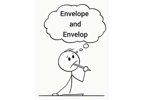 تفاوت envelope و envelop در زبان انگلیسی