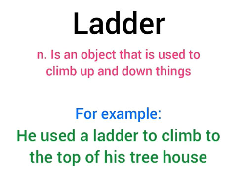 کاربردهای واژه ladder در انگلیسی