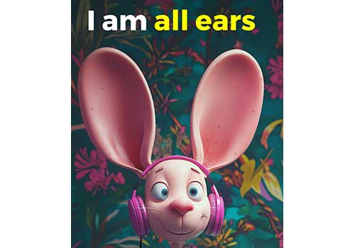 معنی و کاربرد اصطلاح "I am all ears" در زبان انگلیسی