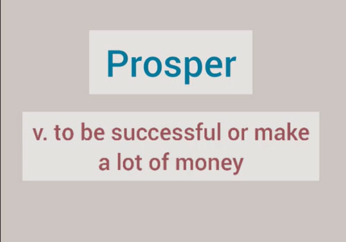 آموزش معنی لغت prosper